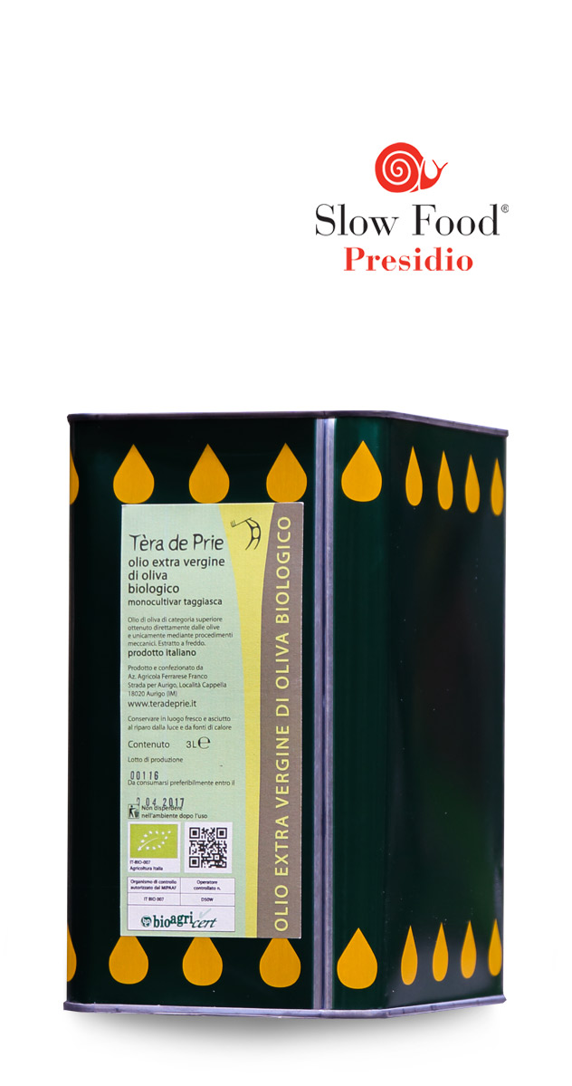 Huile d'olive extra vierge monocultivar taggiasca 3l